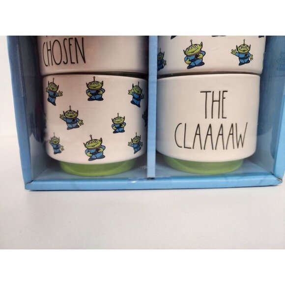 NIB Rae Dunn x Disney Pixar Toy Story Alien PREPARE TO BE CHOSEN Stacked Mug Set - Picture 7 of 7